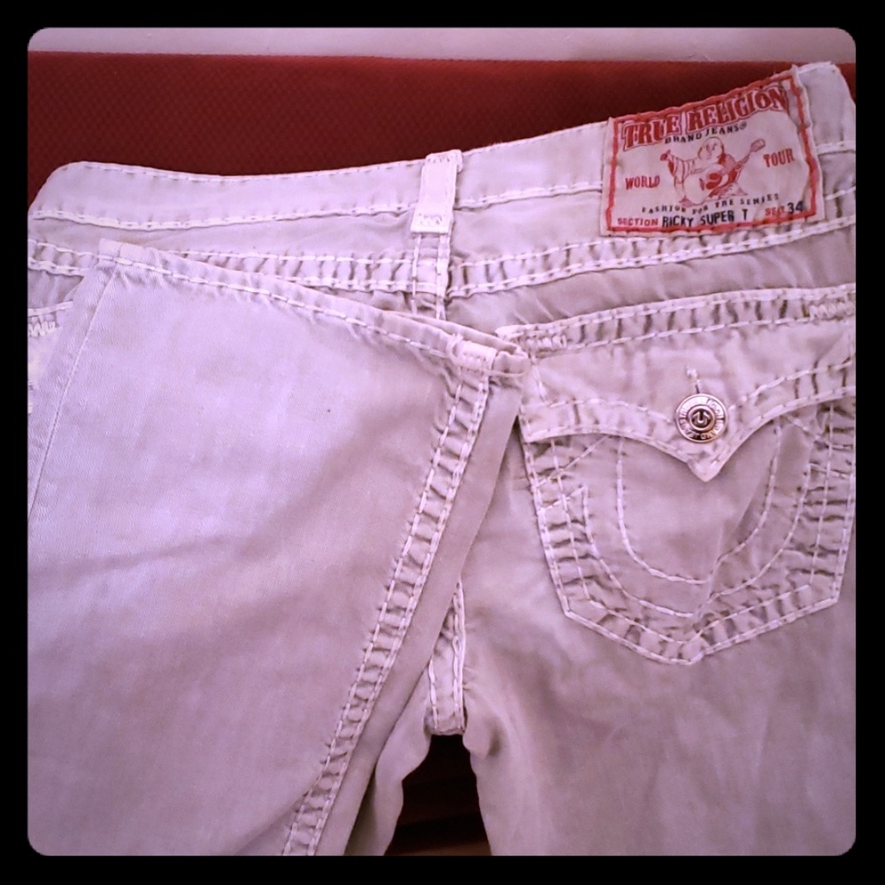 Men Gray True Religion jeans(Ricky Super T)